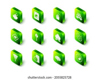 Set Yin Yang and envelope, Asian noodles paper box chopsticks, Sushi on cutting board, Chinese Yuan currency, Peach fruit, Lotus flower and  icon. Vector