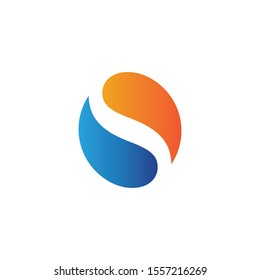 Set of Yin Yang Simbol Flat Design