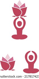 a set of yoga icons