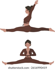 Set of yoga poses vector clipart