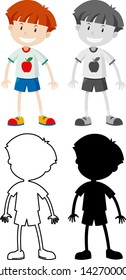 Conjunto de ilustraciones para niños pequeños