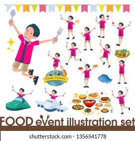 A set of young man on food events.There are actions that have a fork and a spoon and are having fun.It's vector art so it's easy to edit.
