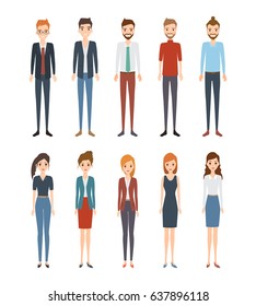 Set Of Young People Chracter. Illustration Vector Of Avatar Design.