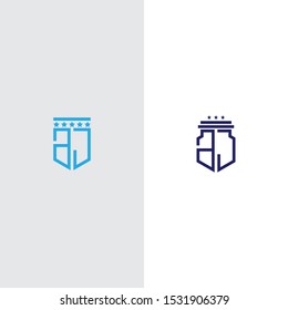 Set your company logo design inspiration from the initial AJ logo icon. -Vectors