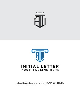 Set your company's logo design inspiration from the initial AW logo icon. -Vectors
