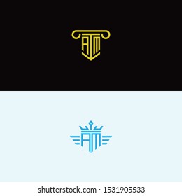 Set your company's logo design inspiration from the AM initial logo icon. -Vectors