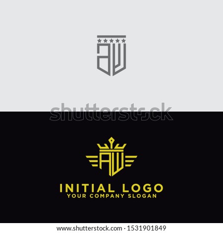 Set your company's logo design inspiration from the initial AW logo icon. -Vectors