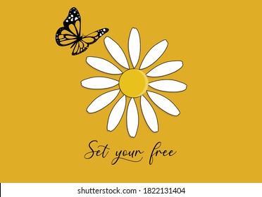 set your free butterfly and butterfly flower girl lettering design with bird positive quote flower design margarita 
mariposa
stationery,mug,t shirt,phone case fashion slogan 