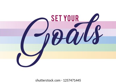 Set Your goals , Typography for t shirt