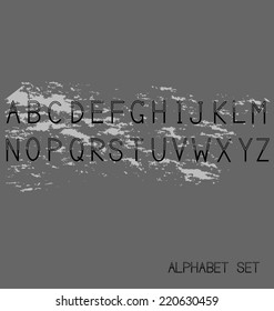 Set of a to z alphabet, vector illustration.