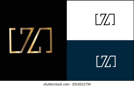 Set Of Z ,ZZ  Abstract Letters Logo monogram