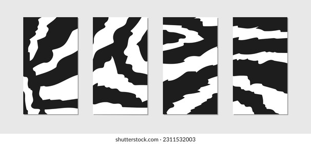 Satz Zebra-Hintergrund. Zebrastreifen