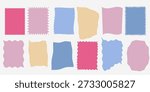 Set of zig zag free colored form, flat vector blocks, geometric frame isolated.