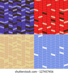set of zigzag patterns