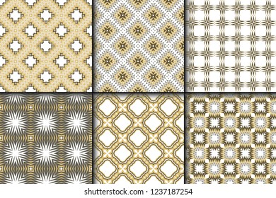 Set of Zigzag Seamless Pattern, Vector Illustration. For Interior Design, Printing, Wallpaper, Decor, Fabric, Invitation