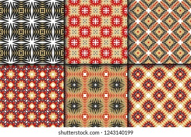 Set of Zigzag Seamless Pattern, Vector Illustration. For Interior Design, Printing, Wallpaper, Decor, Fabric, Invitation