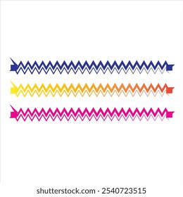 Set of zik zak shape illustration icon design
