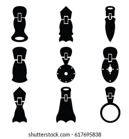 Set of zippers icon