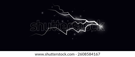 Set of zippers, thunderstorm and effect lightning. Lightning light, thunder thunderbolt, thunderstorm abstract