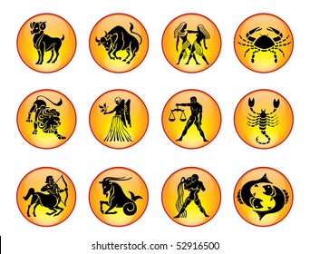 Set of Zodiac Icons