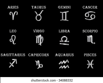 set of zodiac signs
