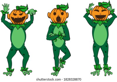 set of zombie pumpkin, god for your design