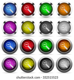 Set of zoom out glossy web buttons. Arranged layer structure.