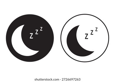 Conjunto do ícone Zzz. Ícone Zzz no estilo de moda plana. Símbolo ZZZ ou Sleep para o design do seu site, logotipo, aplicativo, UI Vetor EPS 10.