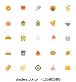 Set1/4 : food icon set vector illustration flat design