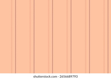 Setailed vertical textile vector, dining room lines seamless background. Chrow texture pattern fabric stripe in orange and red colors palette.