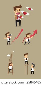 Set,Businessman Character. vector