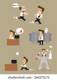 Set,Businessman Character. vector