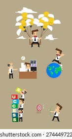 Set,Businessman Character. vector