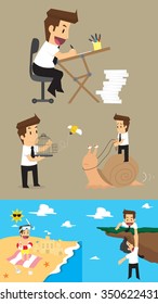 Set,Businessman Character. vector