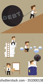 Set,Businessman Character. vector