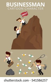 Set,Businessman Character. vector