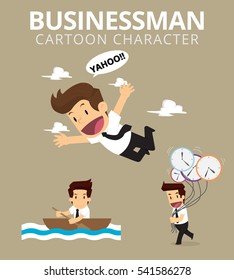 Set,Businessman Character. vector