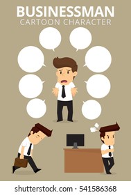 Set,Businessman Character. vector