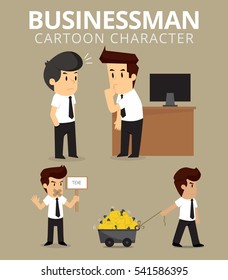 Set,Businessman Character. vector