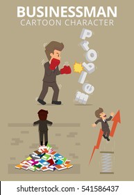 Set,Businessman Character. vector