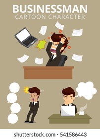 Set,Businessman Character. vector