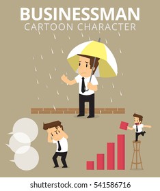 Set,Businessman Character. vector