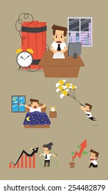 Set,Businessman Character.vector