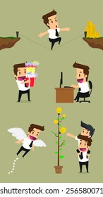 Set,Businessman Character.vector