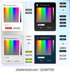 Set/change colour palette window in vector