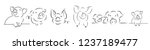 set-drawing of cute pig vector illustration simple concept zodiac of pig.