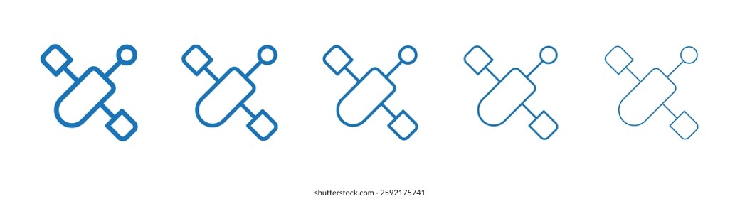 Setellite icon Symbol collection thin outline set