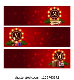 Seth Christmas, horizontal templates coupon banners 