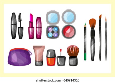 Seth cosmetics, manicure, beauty, perfumes icons Clean Professional Makeup