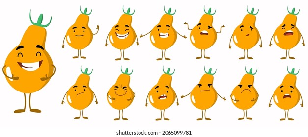 Seth is a cute orange tomato character with different emotions.